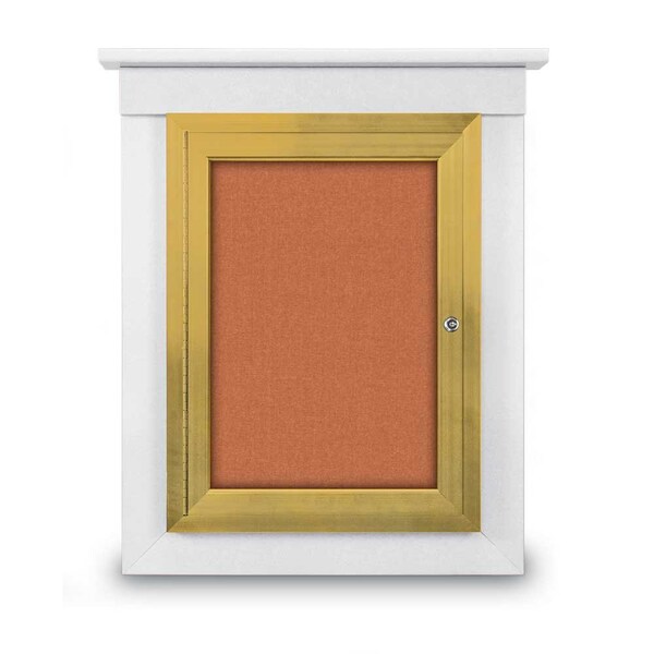 Sliding Glass Enclosed Letterboard, 72"x4, UV9008ACS-BRONZE-BLUE